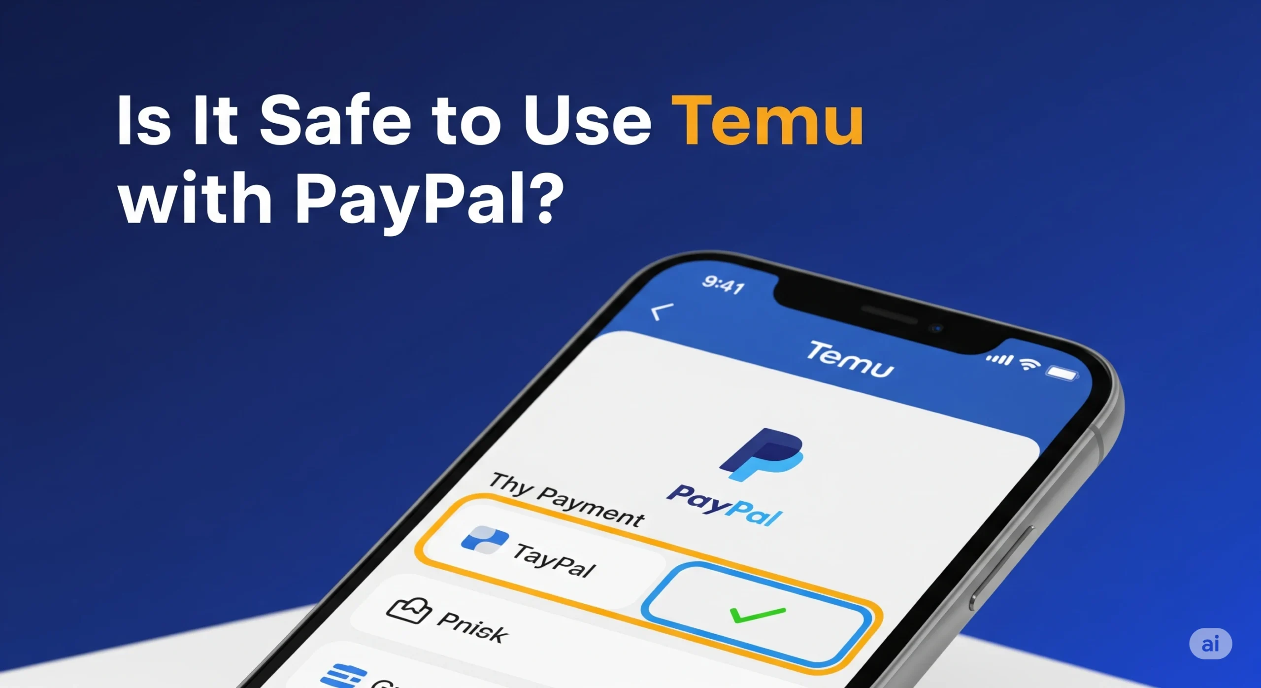 is it safe to use temu with paypal